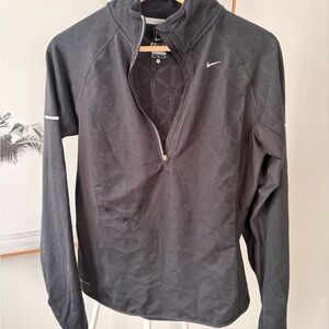 Nike Black Dri-FIT 1/4 zip Running Jacket